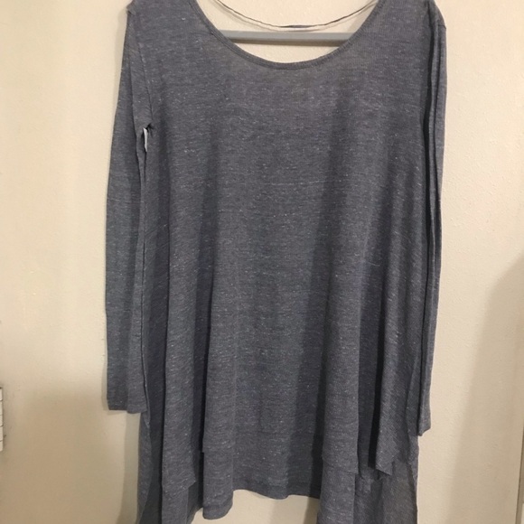 We the free from free people the incredible T size S gray NWT Tunic long sleeve - Picture 2 of 5